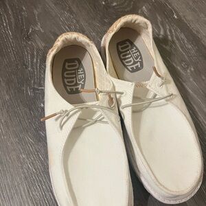 Hey Dude Men's White Casual Shoes